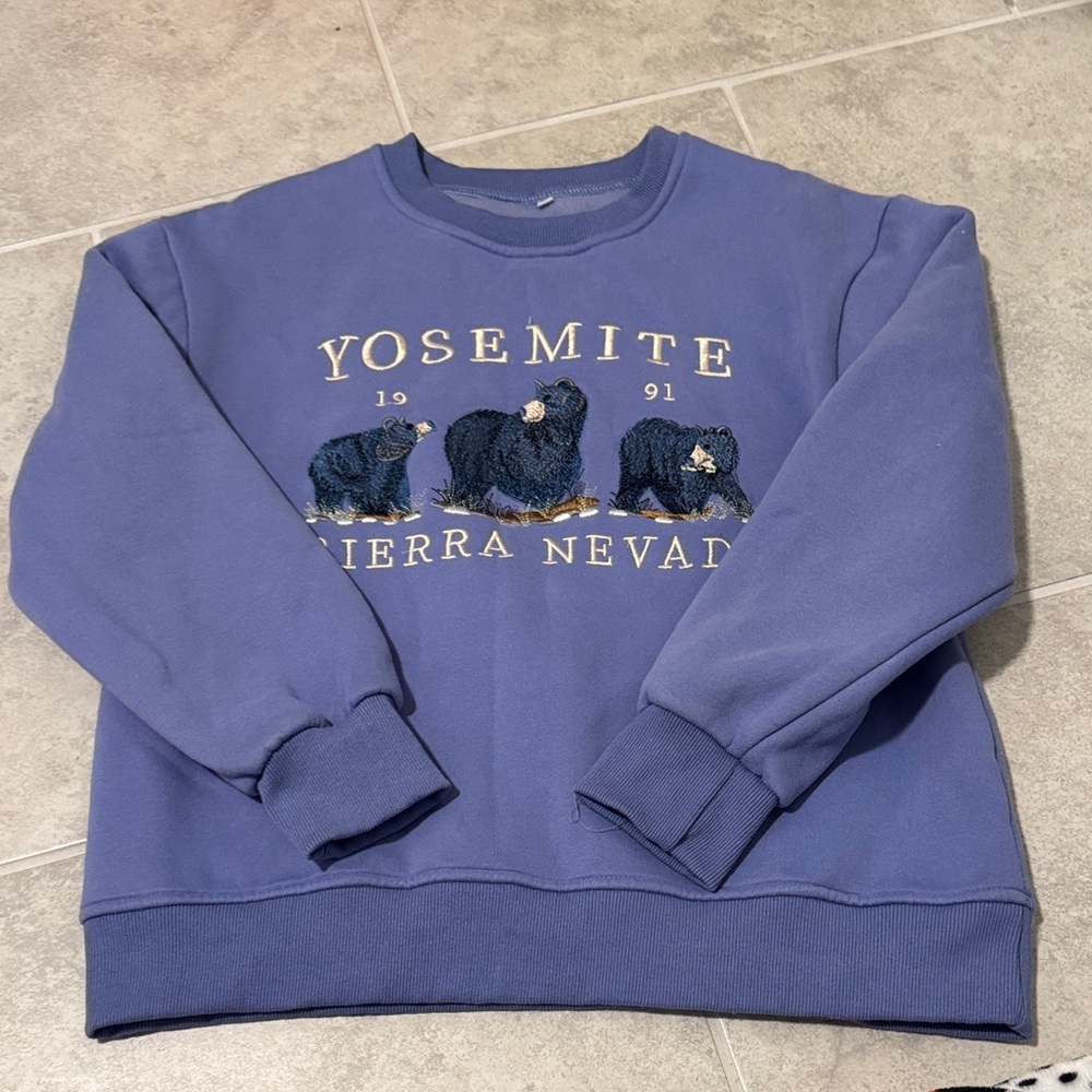 Yosemite Sierra Nevada Blue Crewneck Sweatshirt